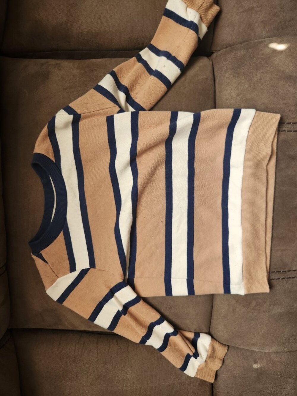 Striped Wonder Nation Kids Crewneck Sweater